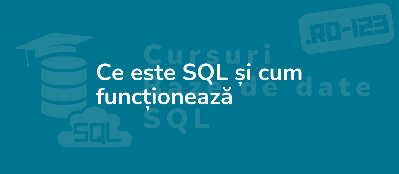 the representative image for the title ce este sql tm i cum func ioneaz is a detailed illustration of sql working with a modern design and vibrant colors